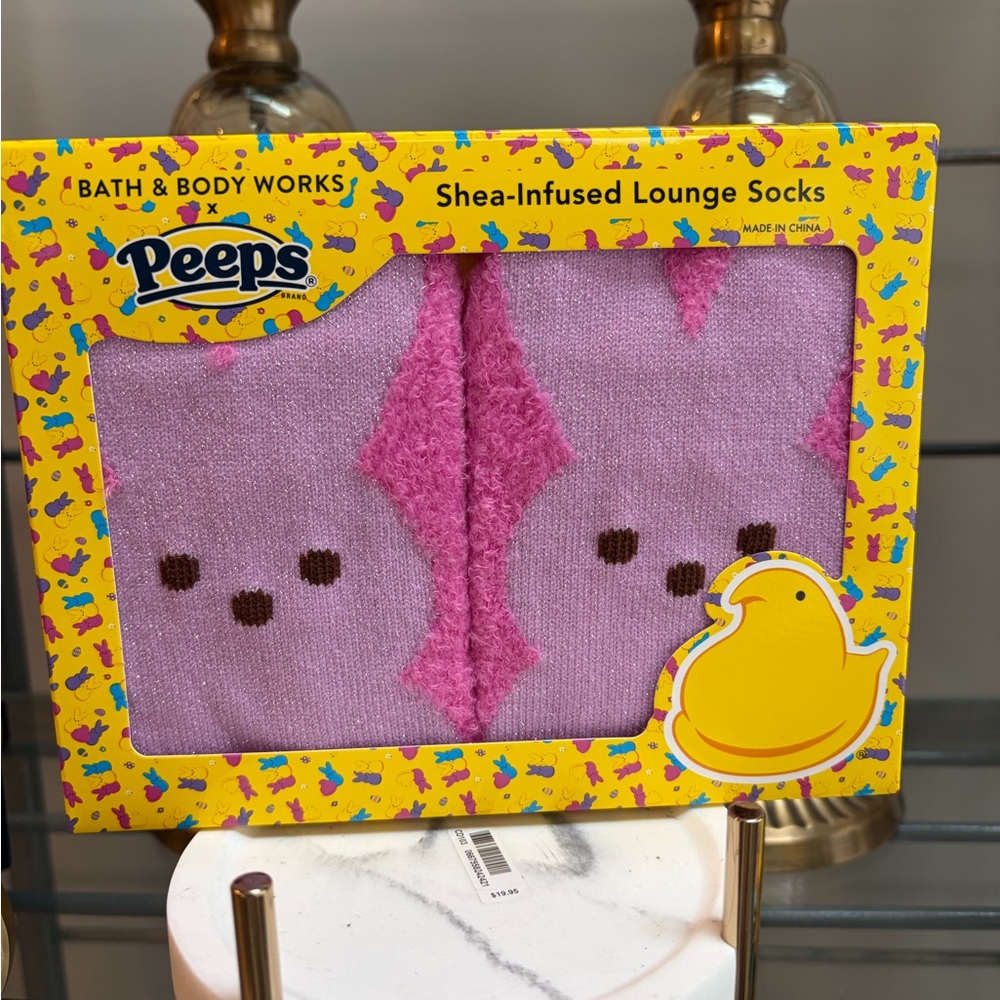 Bath & Body Works Peeps Shea Lounge Socks & Peeps PocketBac Holder & BAC NWT - Picture 3 of 4